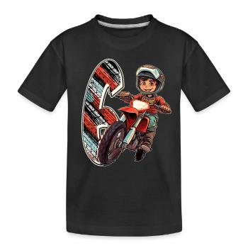 Ich Bin 6 Motocross Kid - Motocross - Kinder Premium Bio T-Shirt - Schwarz - Vorne