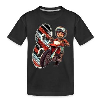 Je suis 8 Motocross Kid - Motocross - T-shirt bio Premium Enfant - noir - Devant