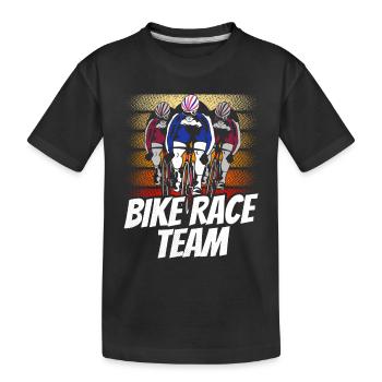 Radrennen Team Radrennfahrer Fahrrad Wettrennen - Kinder Premium Bio T-Shirt - Schwarz - Vorne