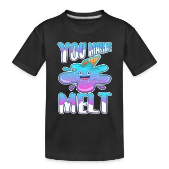 Tu me fais fondre, crème glacée - T-shirt bio Premium Enfant - noir - Devant