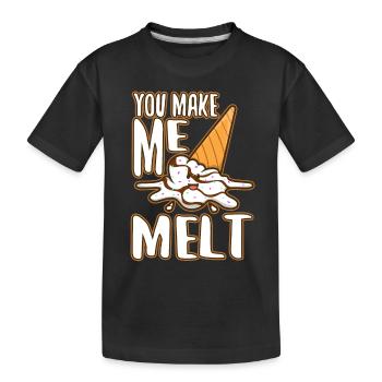 Tu me fais fondre, crème glacée - T-shirt bio Premium Enfant - noir - Devant