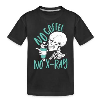 Pas de café Pas de radiographie Rad Tech - T-shirt bio Premium Enfant - noir - Devant