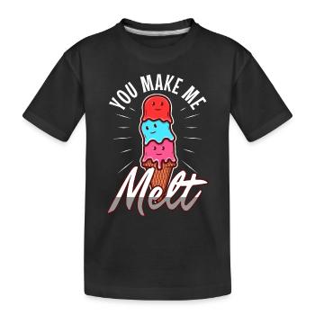 Tu me fais fondre, crème glacée - T-shirt bio Premium Enfant - noir - Devant