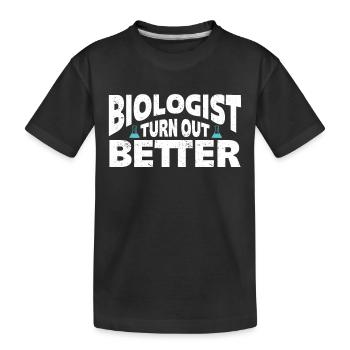 Biologie Geschenk Biologe - Kinder Premium Bio T-Shirt - Schwarz - Vorne