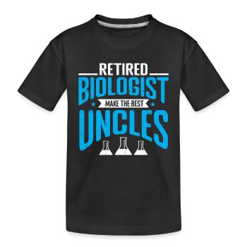 Biologie Geschenk Biologe - Kinder Premium Bio T-Shirt - Schwarz - Vorne