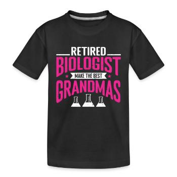 Biologie Geschenk Biologe - Kinder Premium Bio T-Shirt - Schwarz - Vorne
