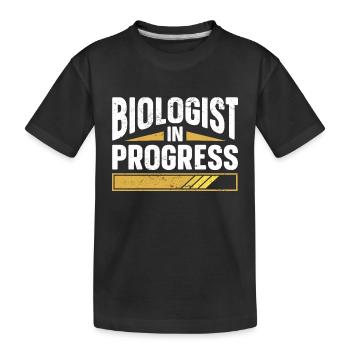 Biologie Geschenk Biologe - Kinder Premium Bio T-Shirt - Schwarz - Vorne