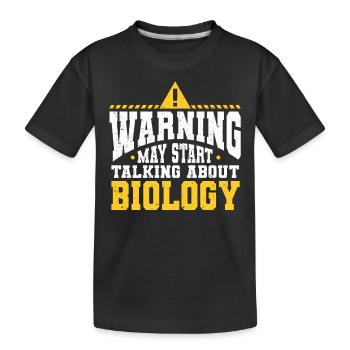 Biologie Geschenk Biologe - Kinder Premium Bio T-Shirt - Schwarz - Vorne