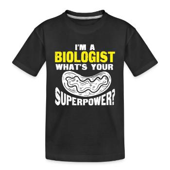 Biologie Geschenk Biologe - Kinder Premium Bio T-Shirt - Schwarz - Vorne