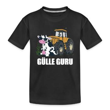 Gülle Guru - Kinder Premium Bio T-Shirt - Schwarz - Vorne