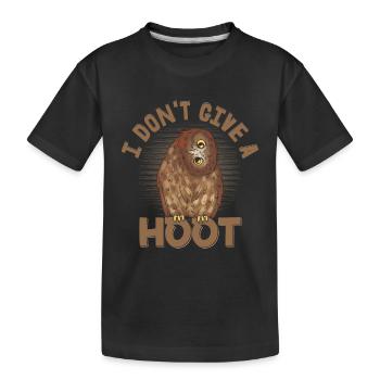 Je ne donne pas un oiseau nocturne Hoot Night Owl - T-shirt bio Premium Enfant - noir - Devant