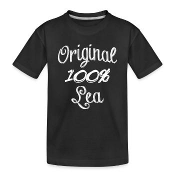 Original 100% Lea - Kinder Premium Bio T-Shirt - Schwarz - Vorne