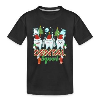Zahn Zähne Zahnarzt Zahnmedizinische Angestellte - Kinder Premium Bio T-Shirt - Schwarz - Vorne