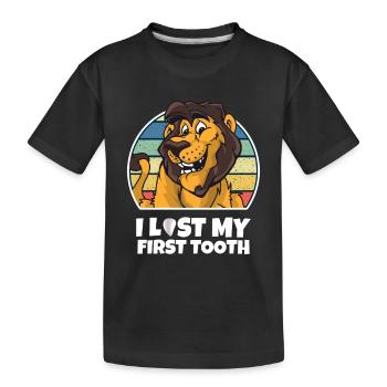 Zahn Zähne Zahnarzt Zahnmedizinische Angestellte - Kinder Premium Bio T-Shirt - Schwarz - Vorne
