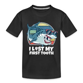 Zahn Zähne Zahnarzt Zahnmedizinische Angestellte - Kinder Premium Bio T-Shirt - Schwarz - Vorne