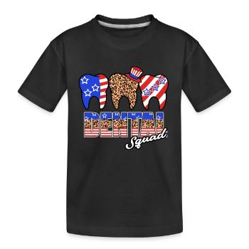 Zahn Zähne Zahnarzt Zahnmedizinische Angestellte - Kinder Premium Bio T-Shirt - Schwarz - Vorne