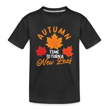 L’automne tourne une nouvelle inspiration - T-shirt bio Premium Enfant - noir - Devant