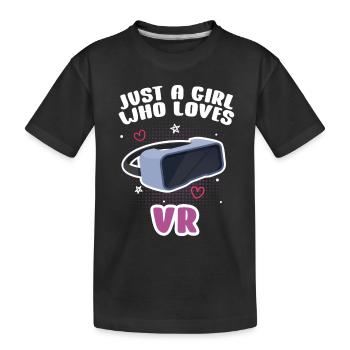 Virtual Reality VR Geschenk - Kinder Premium Bio T-Shirt - Schwarz - Vorne