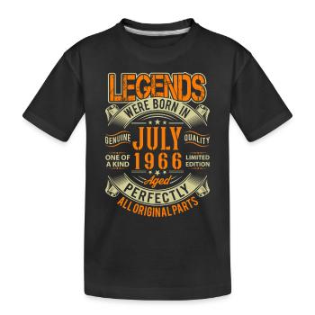 1966 Juillet Birthday Legend - T-shirt bio Premium Enfant - noir - Devant
