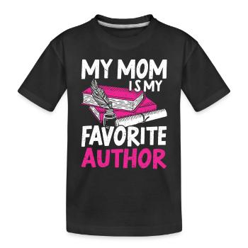 Autor Geschenk Spruch Bücherwurm Schriftsteller - Kinder Premium Bio T-Shirt - Schwarz - Vorne