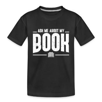 Autor Geschenk Spruch Bücherwurm Schriftsteller - Kinder Premium Bio T-Shirt - Schwarz - Vorne