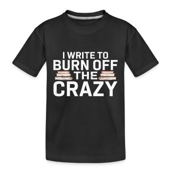 Autor Geschenk Spruch Bücherwurm Schriftsteller - Kinder Premium Bio T-Shirt - Schwarz - Vorne