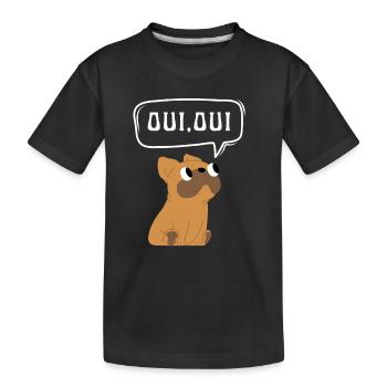 Oui Oui Merci - Kinder Premium Bio T-Shirt - Schwarz - Vorne