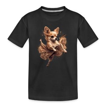 Chihuahua | Ballerina | Ballet | Dance | Dancing | - Kinder Premium Bio T-Shirt - Schwarz - Vorne