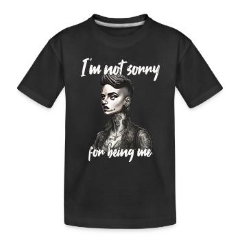 Proud of my individuality - Kids' Premium Organic T-Shirt - black - Front