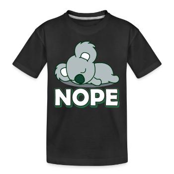 Koala Koala Nope - Kids' Premium Organic T-Shirt - black - Front