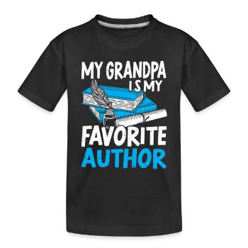 Autor Geschenk Spruch Bücherwurm Schriftsteller - Kinder Premium Bio T-Shirt - Schwarz - Vorne