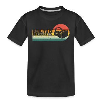 Virtual Reality VR Geschenk - Kinder Premium Bio T-Shirt - Schwarz - Vorne