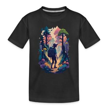 Vacances Nature Randonnée en montagne Loisirs Loisirs - T-shirt bio Premium Enfant - noir - Devant