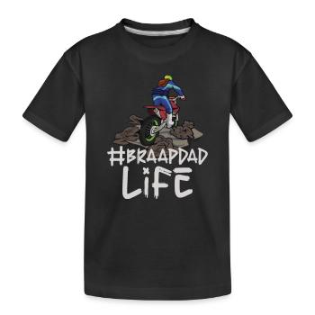 Dirt Bike Dirt Bike Riding Motocross Dirt Biking - Kids' Premium Organic T-Shirt - black - Front