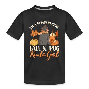 Je suis une fille Pumpkin Spice Autumn Carlin - T-shirt bio Premium Enfant - noir - Devant