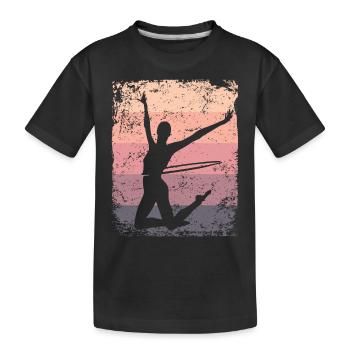 Gymnaste Gymnastique Rétro Rythmique Mature - T-shirt bio Premium Enfant - noir - Devant