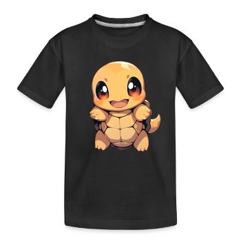 Baby Schildkröte - Kinder Premium Bio T-Shirt - Schwarz - Vorne