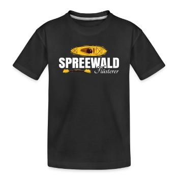 Spreewald Flüsterer - Kinder Premium Bio T-Shirt - Schwarz - Vorne