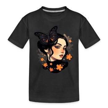 Aesthetic Girl: Gothic Wave Design avec - T-shirt bio Premium Enfant - noir - Devant