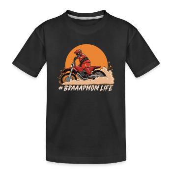 Dirt Bike Dirt Bike Riding Motocross Dirt Biking - Kids' Premium Organic T-Shirt - black - Front