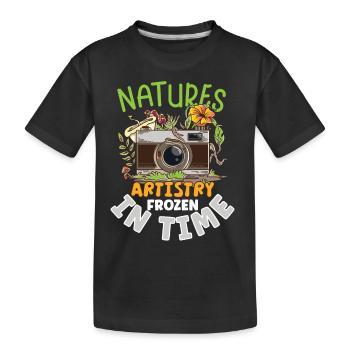Photographie Photographie Photographe Appareil photo Image - T-shirt bio Premium Enfant - noir - Devant