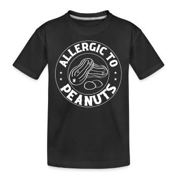 Allergique aux arachides Sensibilisation Allergie aux noix - T-shirt bio Premium Enfant - noir - Devant