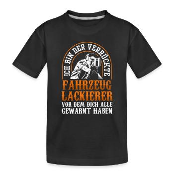 Fahrzeuglackierer war mal jung Lackierer - Kinder Premium Bio T-Shirt - Schwarz - Vorne