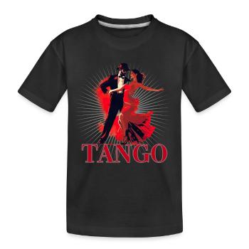 Tango Tanz für einen Tango Tänzer Tänzerinnen - Kinder Premium Bio T-Shirt - Schwarz - Vorne