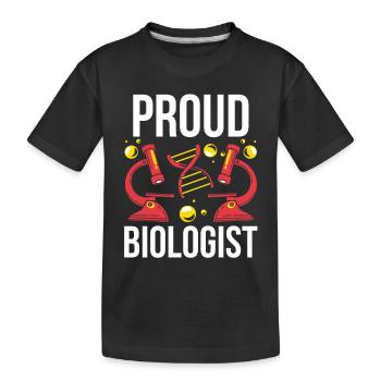 Fier biologiste Biologie Professeur de biologie Biologiste - T-shirt bio Premium Enfant - noir - Devant