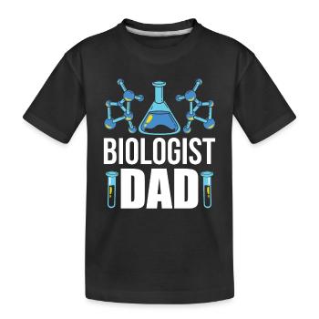 Biologiste Papa Professeur de biologie Biologiste Biologie - T-shirt bio Premium Enfant - noir - Devant