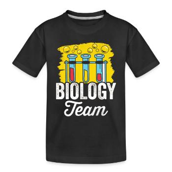 Équipe de biologie Biologiste Professeur de biologie - T-shirt bio Premium Enfant - noir - Devant
