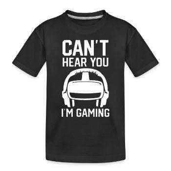 Virtual Reality VR Gift - Kids' Premium Organic T-Shirt - black - Front