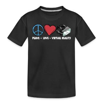 Virtual Reality VR Gift - Kids' Premium Organic T-Shirt - black - Front