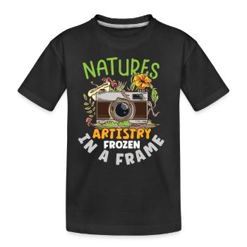 Photographie Photographie Photographe Appareil photo Image - T-shirt bio Premium Enfant - noir - Devant